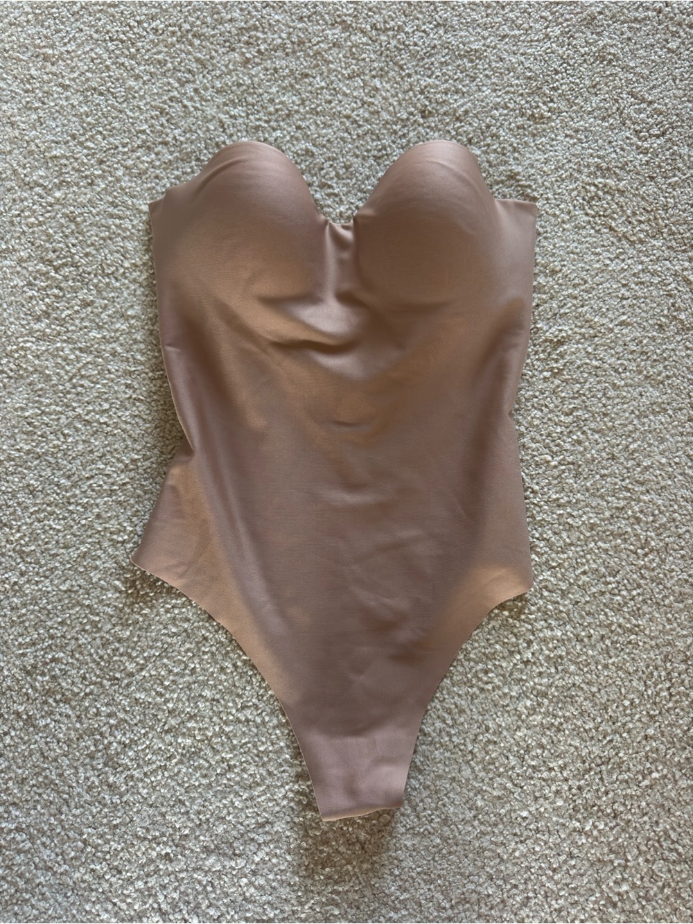 Skims Strapless One-Piece bodysuit in Nude color